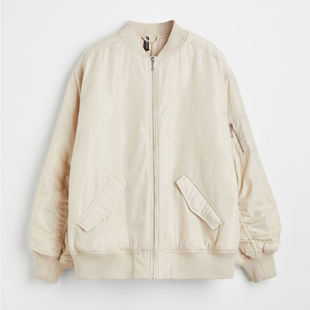 H&M Divided Bomber Jacket Light Beige